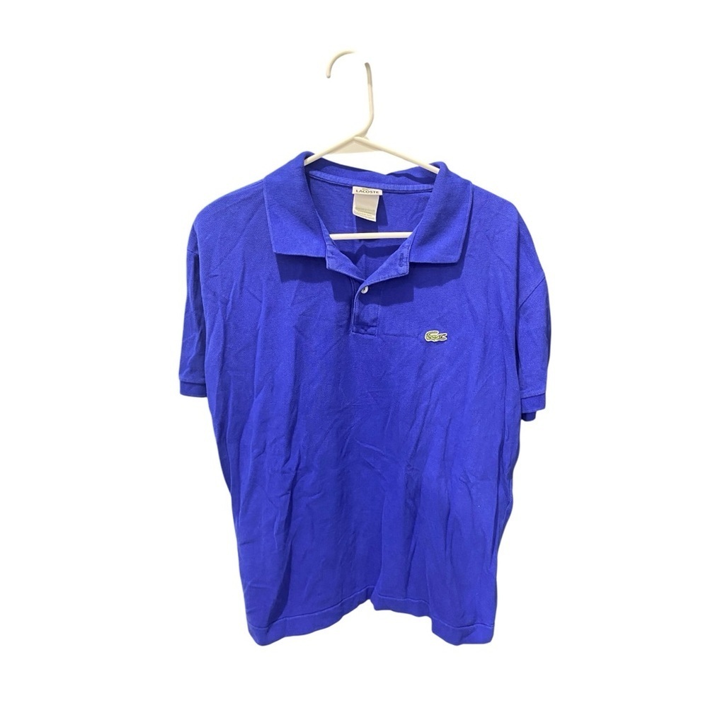 LACOSTE Mens Classic Fit Pique Polo Shirt Royal Blue Size 6 (L/XL) pique cotton - Picture 2 of 8